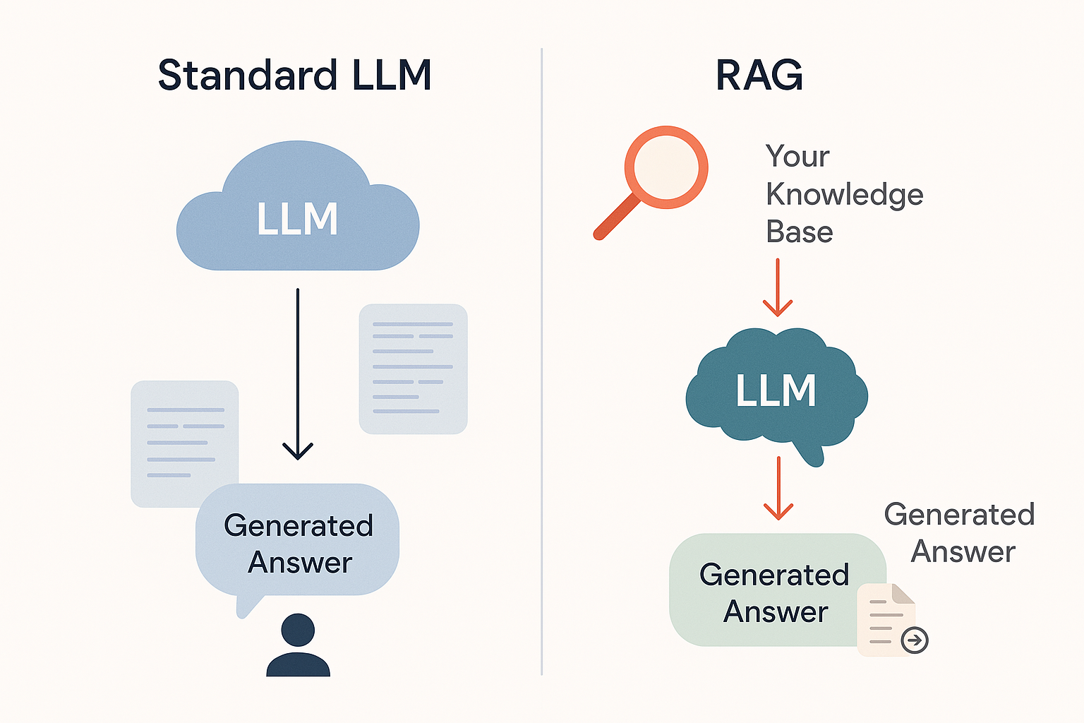 Grounding AI: LLM vs RAG